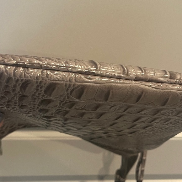Brahmin Gray Crocodile Embossed Crossbody Bag - Picture 7 of 7